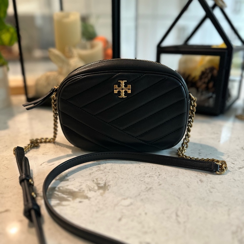 Tory Burch Black Quilted Crossbody Bag